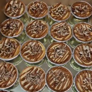 Mini cheesecake caramelo y picans o nuez