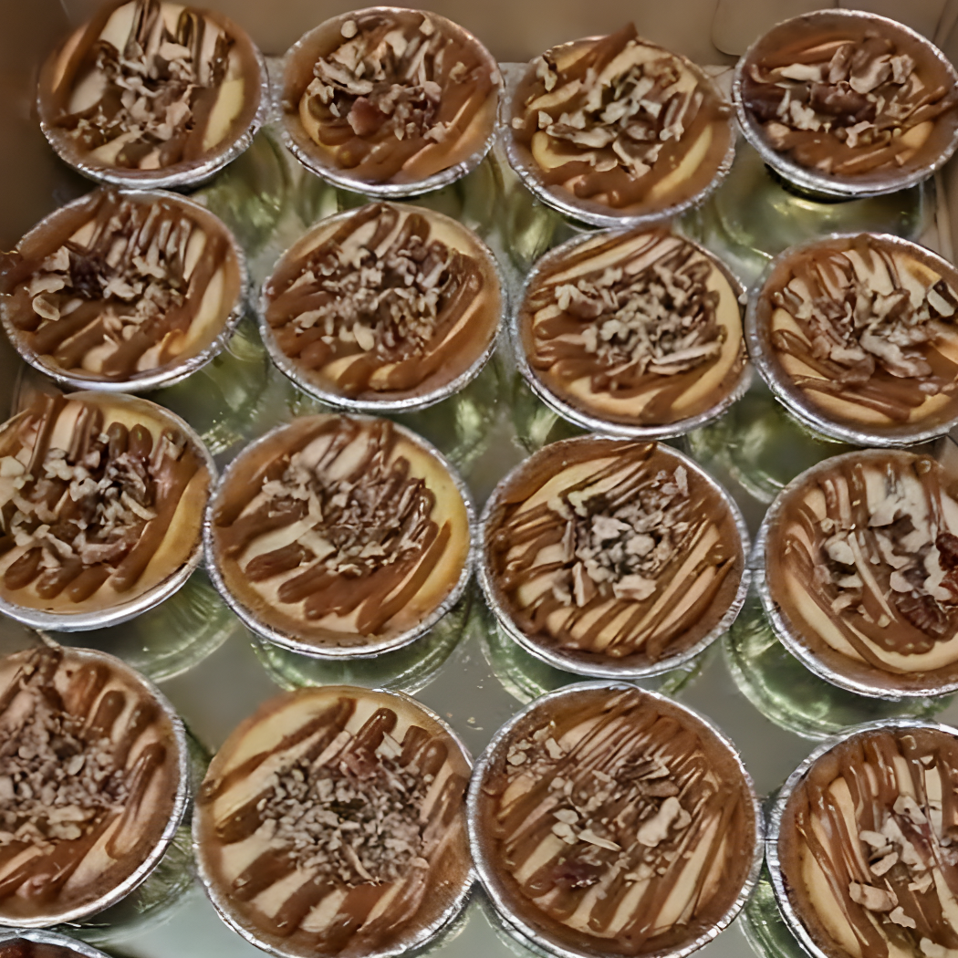 Mini cheesecake caramelo y picans o nuez
